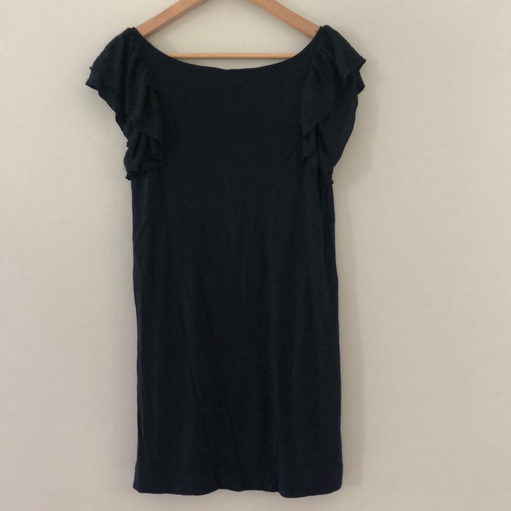 BREAD AND BUTTER Little black mini dress w ruffle